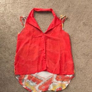 Red blouse